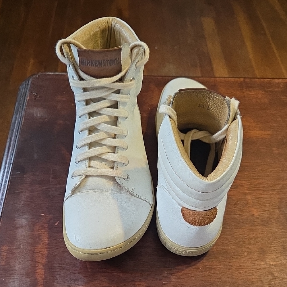Birkenstock White High-Top Sneakers
